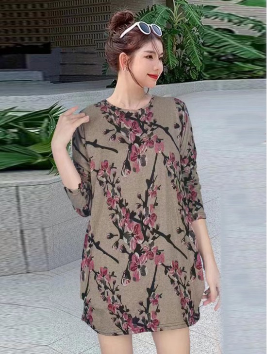 Floral Printed Soft Knitted Light Sweater